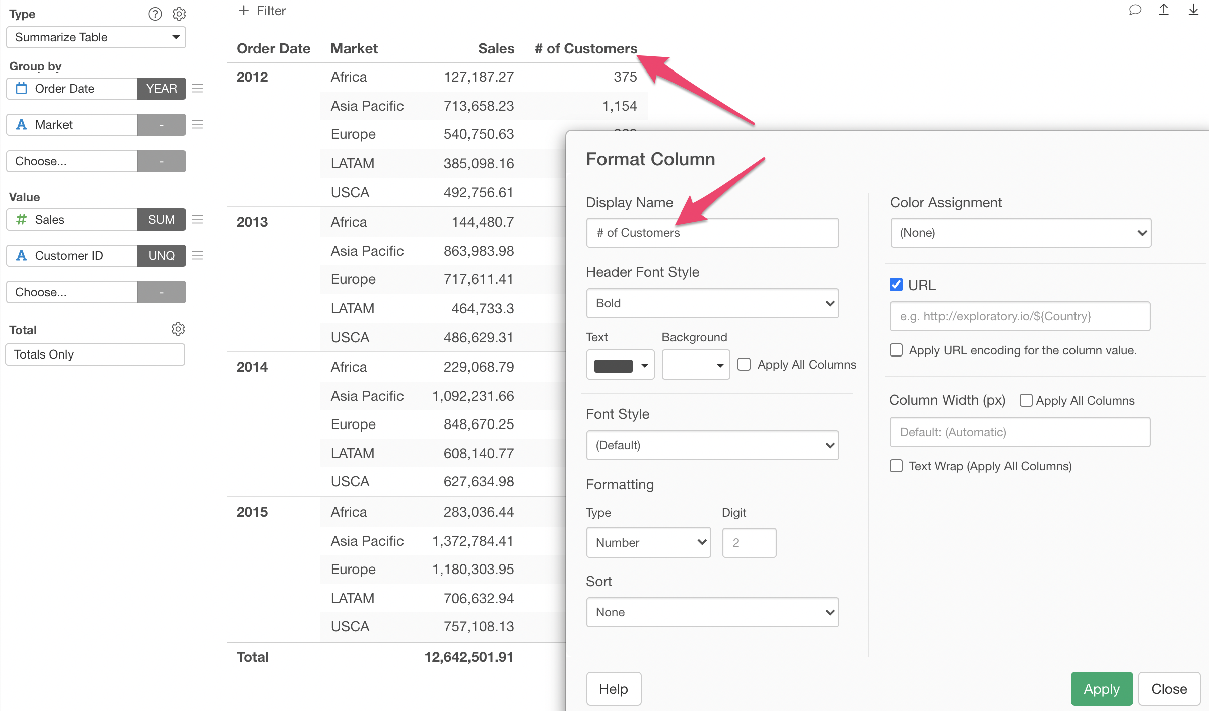 3 drag drop to change column order