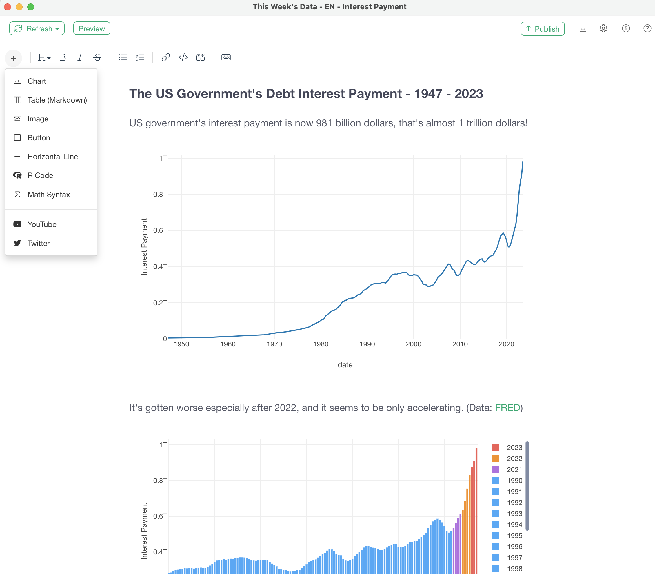 Note Bundle Increasing Graphically You add charts that are interactive hence you can write comments while ...